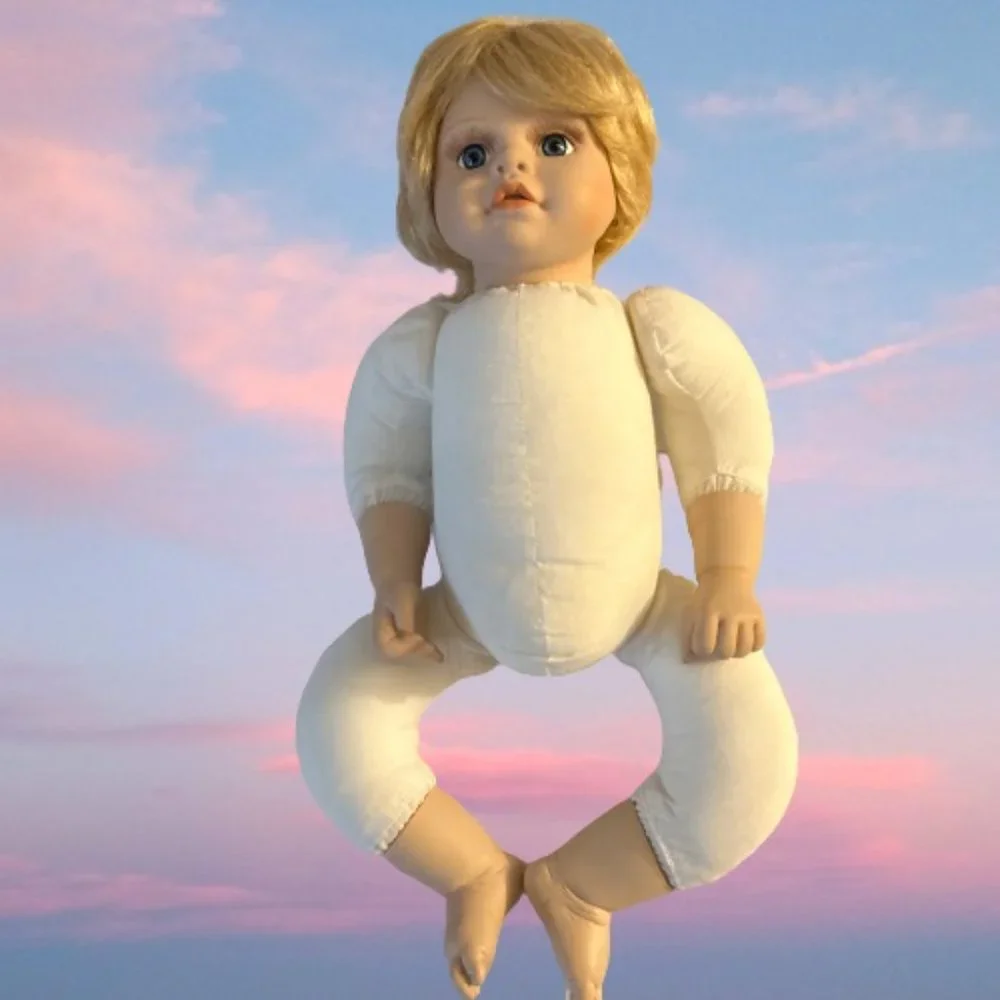Rich By Nina  2000 Blonde Hair Blue Eyes Weighted Doll w/Realistic Eye lashes